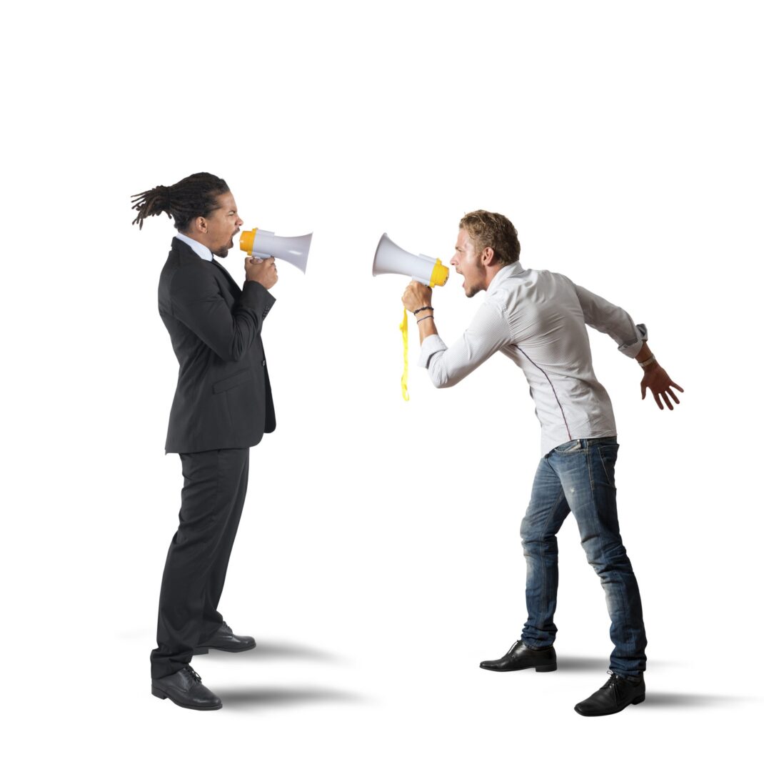 Company employee contrasts his boss screaming stronger